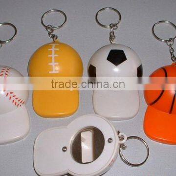 New Style Promotional Football Cap Hat Shape Bottle Opener With Keychain photo-2