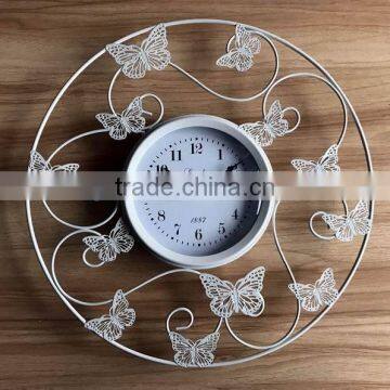 Metal Butterfly Wall Clock