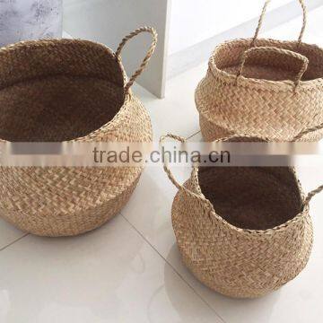 Seagrass Natural Belly Basket Made in Vietnam photo-3