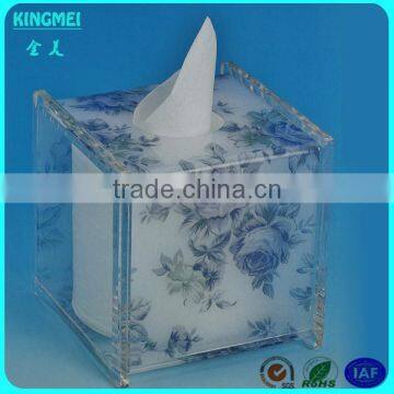 Acrylic Custom Colored Printed Tissue Box, Acrylic Napkin Paper Holders, Novelty Tissue Paper Boxes photo-4