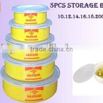 3PCS 5pcs Enamel Storage Bowl Mixing Bowl Salad Bowl Food Container photo-3