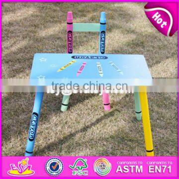 2017 New Design Kindergarten Wooden Table and Chairs for Toddlers W08G217 photo-4