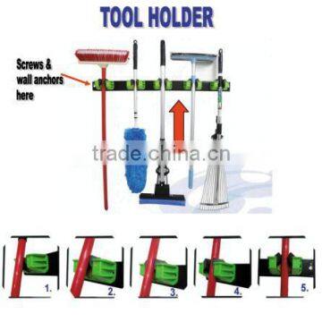 Professional Patent Garden Mop Tool Holder Rack With Screw Fixed Plate photo-3