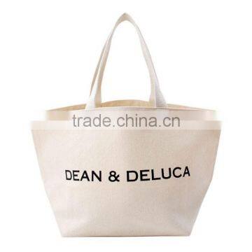 Organic Cotton Customized Logo Large Capacity Canvas Shopping Tote Bag photo-2