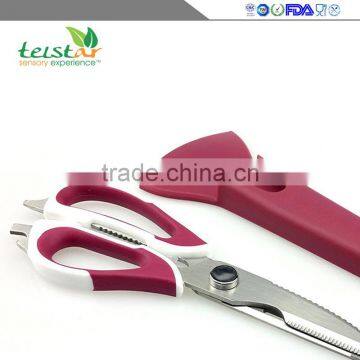 MARX Super Combo Multi Purpose 5 Blade Herb Scissors + Heavy Duty Multifunction Kitchen Shears Set for Chicken,Poultry,Fish,Meat