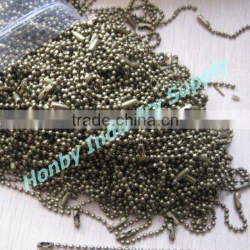 15cm length of 2.4mm Metal Bronze Ball Chain Hang Tag