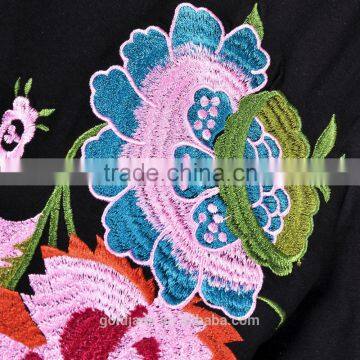 2016 Fashon Lady Embroidery Pattern t Shirts Casual Women t Shirts Cotton photo-5