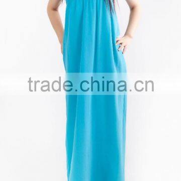 strapless long maxi light blue dresses for wholesale