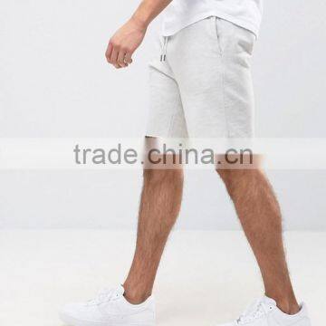 High Quality New Design Custom Raw Hem Drawstring Waist Cotton Viscose Sweat Single Back Pockets Fashion Sport Shorts photo-4