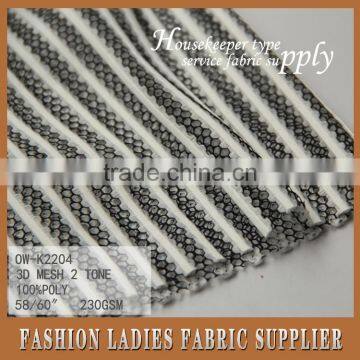 New Popular High Quality 100 Percent Polyester Knit Mesh Embroidery Two Tones Fabric photo-2