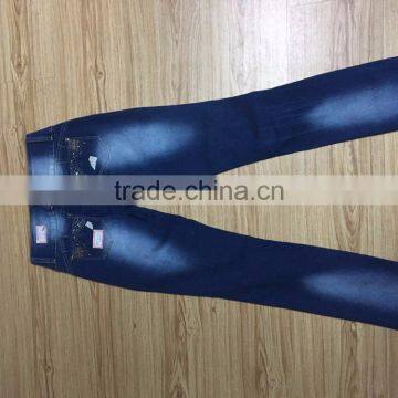 GZY Slim and Ripped Hole Women Jeans Leather Label Stock High Quality Wholesale China 2017 photo-2