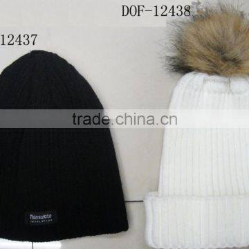 Fashion 100%acrylic knitted crochet hot most popular cap for winter