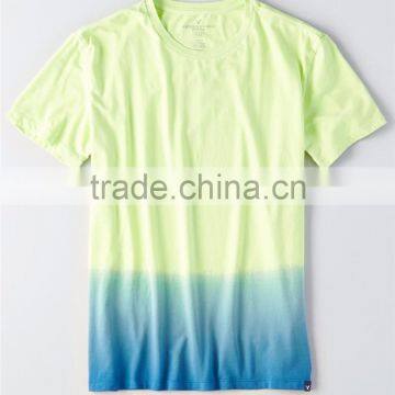 MGOO Wholesale Mens Dip Dye T Shirt Cheap Round Neck Slim Fit Fashion T Shirts photo-3
