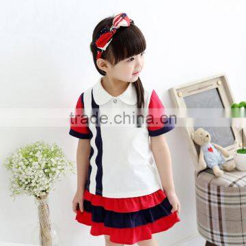 China Wholesale Boys and Girls Customised Cotton Summer School Uniform Design With Pictures Short Sleeves T-shirts Trouser Skirt