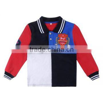 Guangzhou Factory Children Boys Long Sleeved Polo Shirt Wholesale Kid Tops Tees Uniforms photo-2