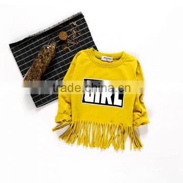 1-6 Years 2017 New Wholesale Autumn Cotton O-Neck Tassel Girls Coats photo-3