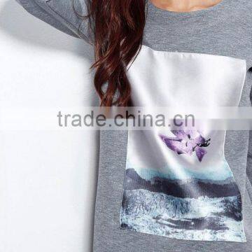 Female hemp grey space cotton fleece