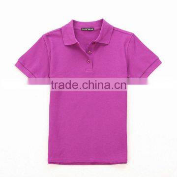 breathable and comfortable short sleeve Women polo shirts made of 100% cotton