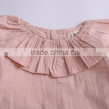 S33613W Baby Girls Latest Fashion Blouse Chiffon Falbala Neck Design Blouse photo-6