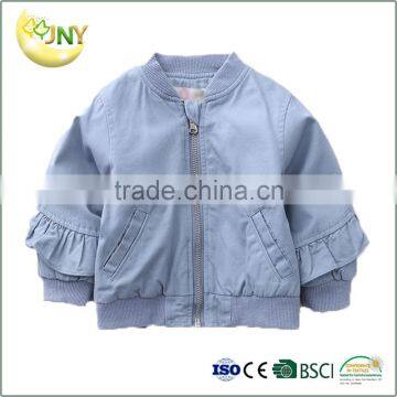 Spring Safety Custom Baby Clothing Plain Pink Baby Girl Jacket Wholesale photo-2