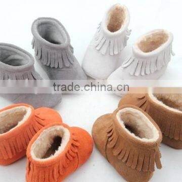Fashion Suede Leather Baby Boots for Girls Babies photo-2