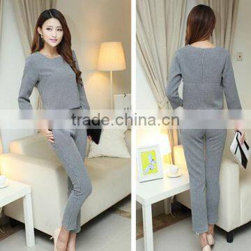 DY1222W 2015 Europea New Hot Sale Ladies Top and Pants Set Outfits photo-2