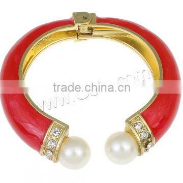 Glass Pearl Zinc Alloy Children Bangle Kids Plastic Bracelet Jewelry Bracelet photo-4