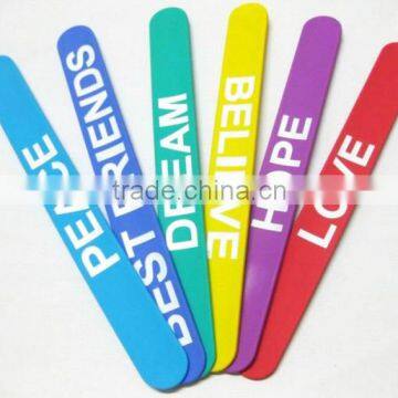 Hot Sale Unisex Pvc Silicone Rubber Slap Wristband photo-4