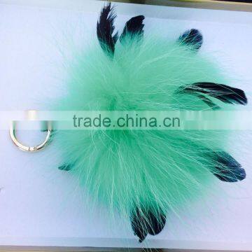 All colors real raccoon fur ball/ fur pom poms