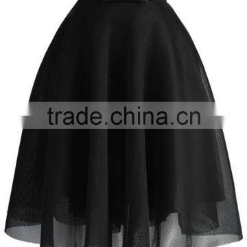 2016 Guangzhou Shandao Hot Selling New Arrivals Summer Casual Sexy Short A Line Black Ruffle Tulle Girls Skirts photo-2