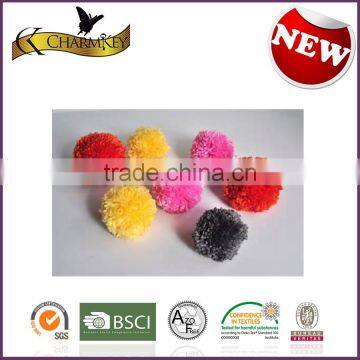 DIY acrylic pom pom ball hand knitting yarn wholesales hand knitting acrylic yarn