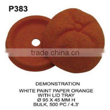 P383 DEMONSTRATION WHITE PAINT PAPER ORANGE