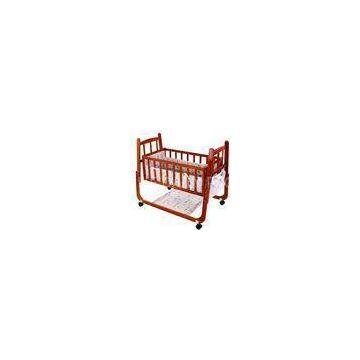 Automatic Swing Baby Wooden Cribs Wheels With Brakes 99*61*85cm