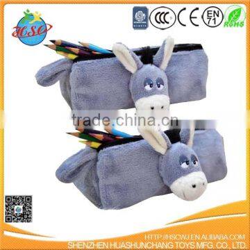 2017 wholesale Children's favorite Plush cartoon pencil bag