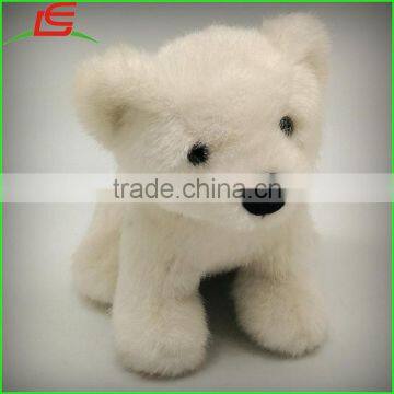 High quality white polar bear stuffed plush animal toy