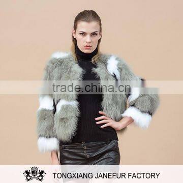 Wholesale party dress lady sex fur clothes knitted fox fur vest