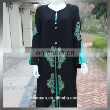 Islam Clothing Pattern Muslim Traditional Full Sleeves Caftan Dress For Women