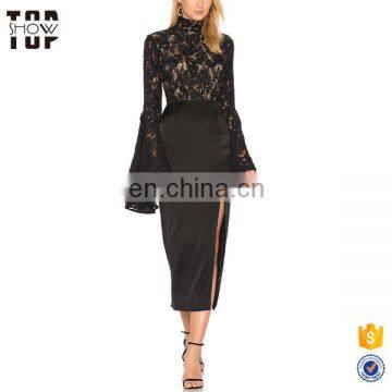 Oem Product One Piece Bodysuit Women Cotton Mesh Trim Lace Bodysuit Tops photo-4