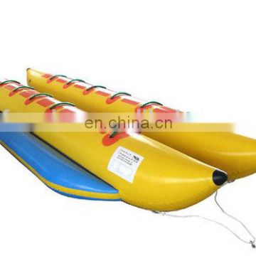 HI 0.65mm PVC tarpaulin inflatable water banana boat, amazing flying banana boat for adults