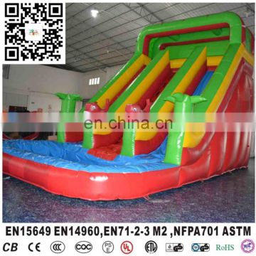 China inflatable dry slide for amusement park for kids ,EN14960