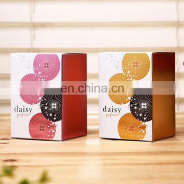 Custom 350g sliver paper folding paper box cosmetic paper box with hot stamping and UV spot