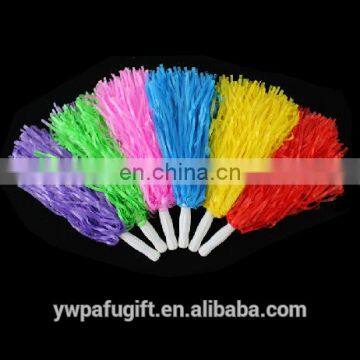 multicolor cheerleading pom poms