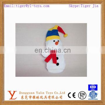 cheap christmas snowman hand puppet plush toy