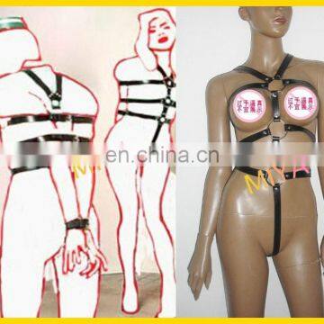 sexy leather costume harness for women