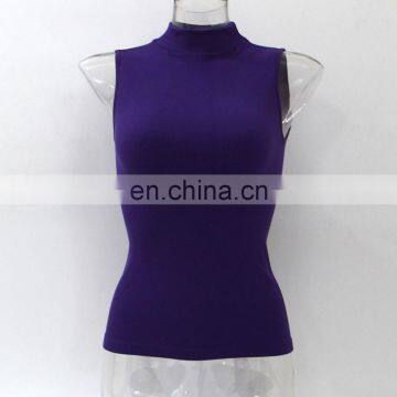 2015 simple style seamless vest half high collar and sleeveless clothing