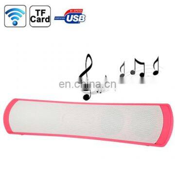 BE-13 Speaker with TF Card Slot, Portable Active Music Player (Magenta)