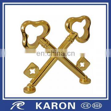 gold plated personalized souvenir plaque in key shape