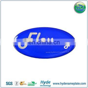 Custom Made Multi-color Clear Epoxy Aluminum Embossed Resin Label Stickers photo-5
