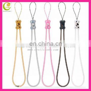 Silicone rubber cheap phone strap,custom make cell phone strap