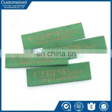 Cheap pu leather label custom jean labels